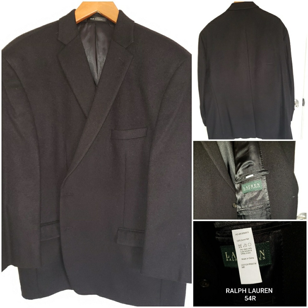 Ralph Lauren 100% Camel Hair Blazer (Black)